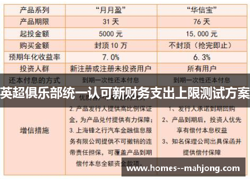 英超俱乐部统一认可新财务支出上限测试方案 英超俱乐部统一认可新财务支出上限测试方案